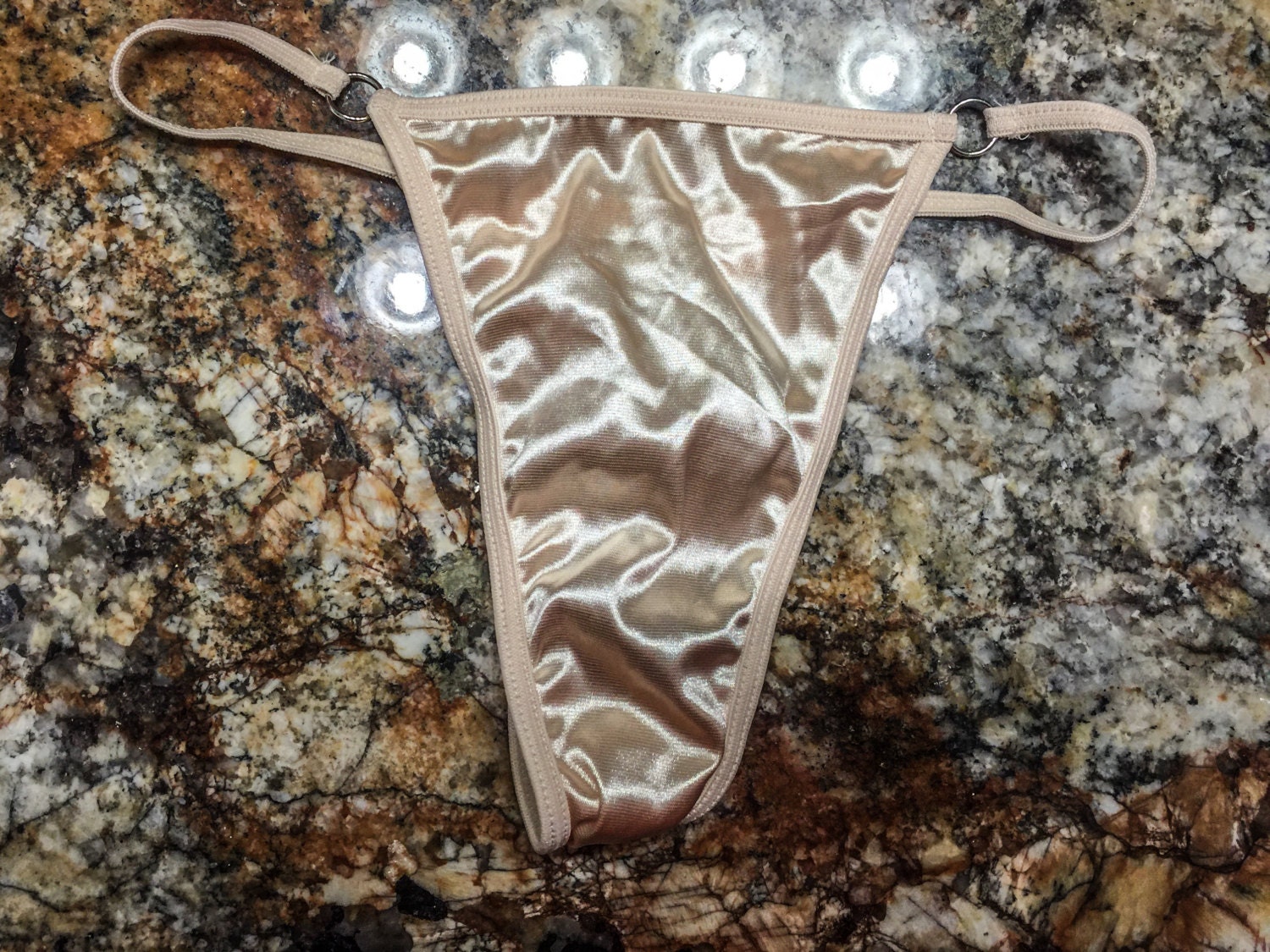 Tan Satin Thong Size S5