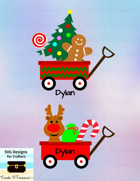Download Christmas Wagon SVG DXF. Cutting files for Silhouette cameo