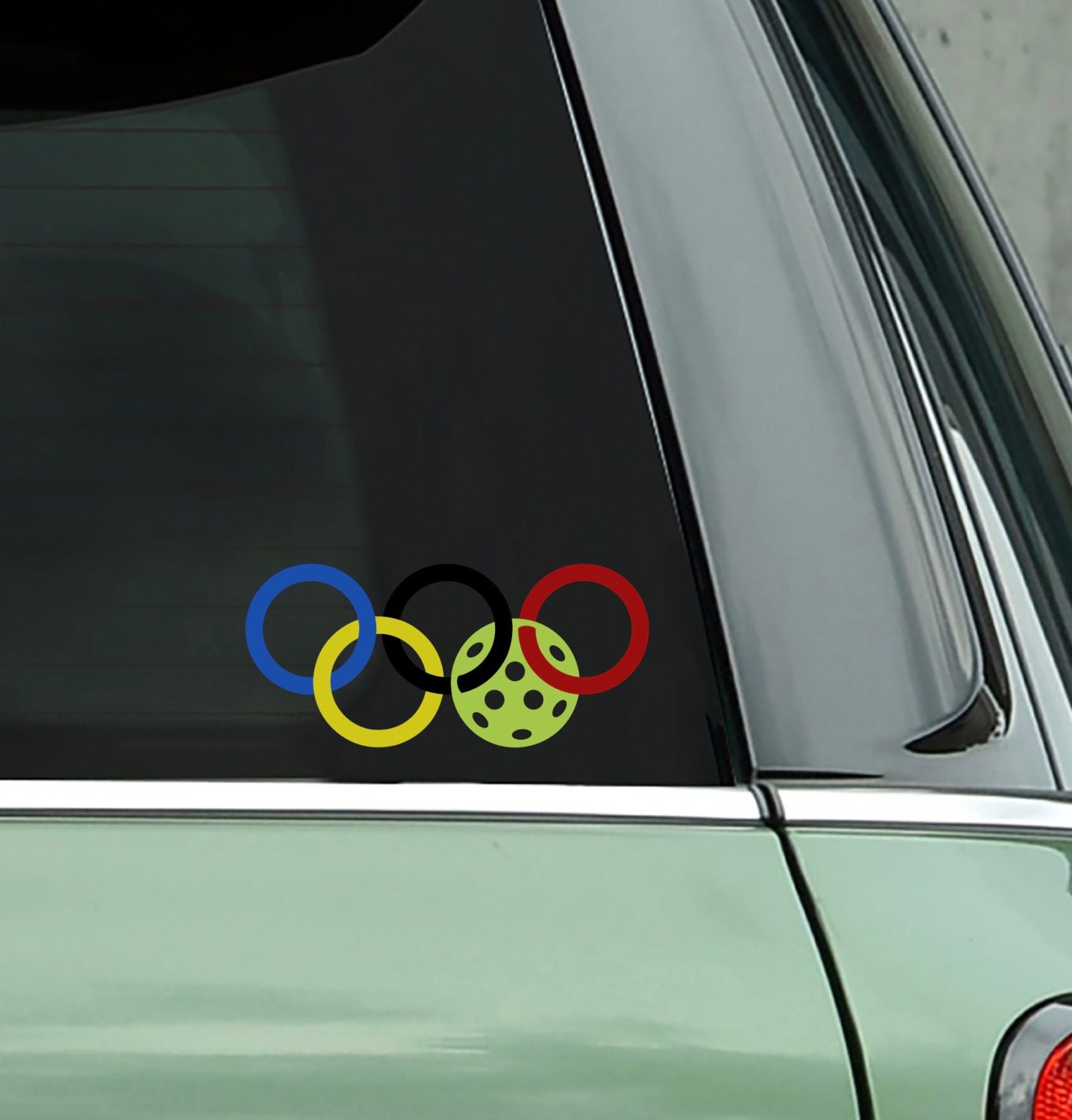 Olympic Rings Pickleball Decal Vinyl Decal Bumper Sticker