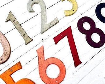 Cast Iron Home Address Numbers,Iron Wall Decor,House Numbers,Wedding Numbers,Home Living,Cute,Country,Metal Decor,Ornate,Outside,Colorful