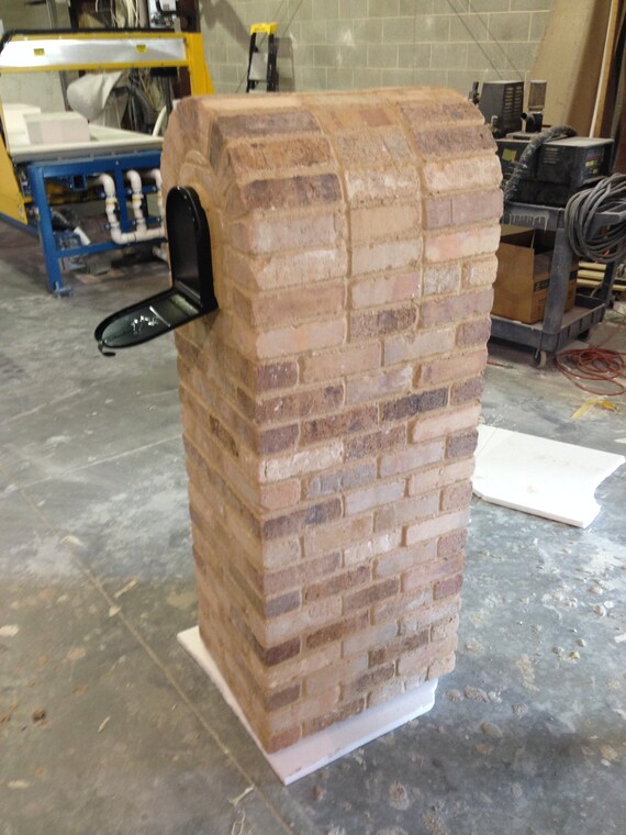 Items similar to Light weight foam core Mailbox Custom Thin Brick