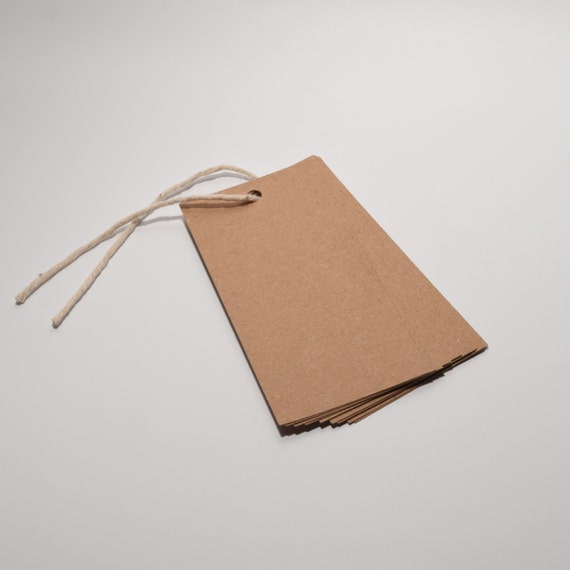 Blank Rectangle shaped Gift Tags Hang Tags by KraftandKraftDesign