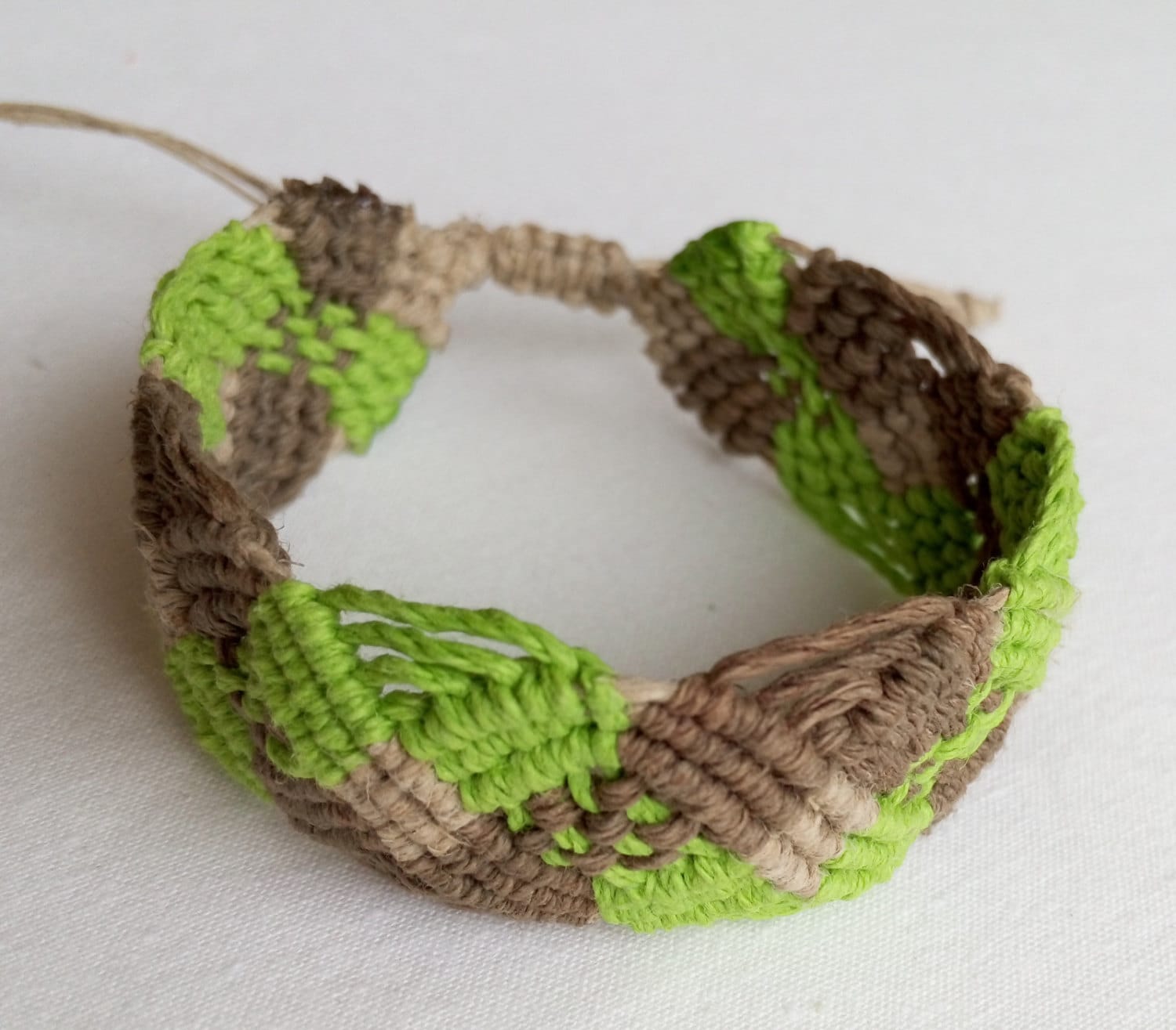 Natural Hemp Cord Bracelet Woven Bracelet by CerditasCreations