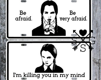 Wednesday Addams Car Tag Wednesday Addams Car Decal