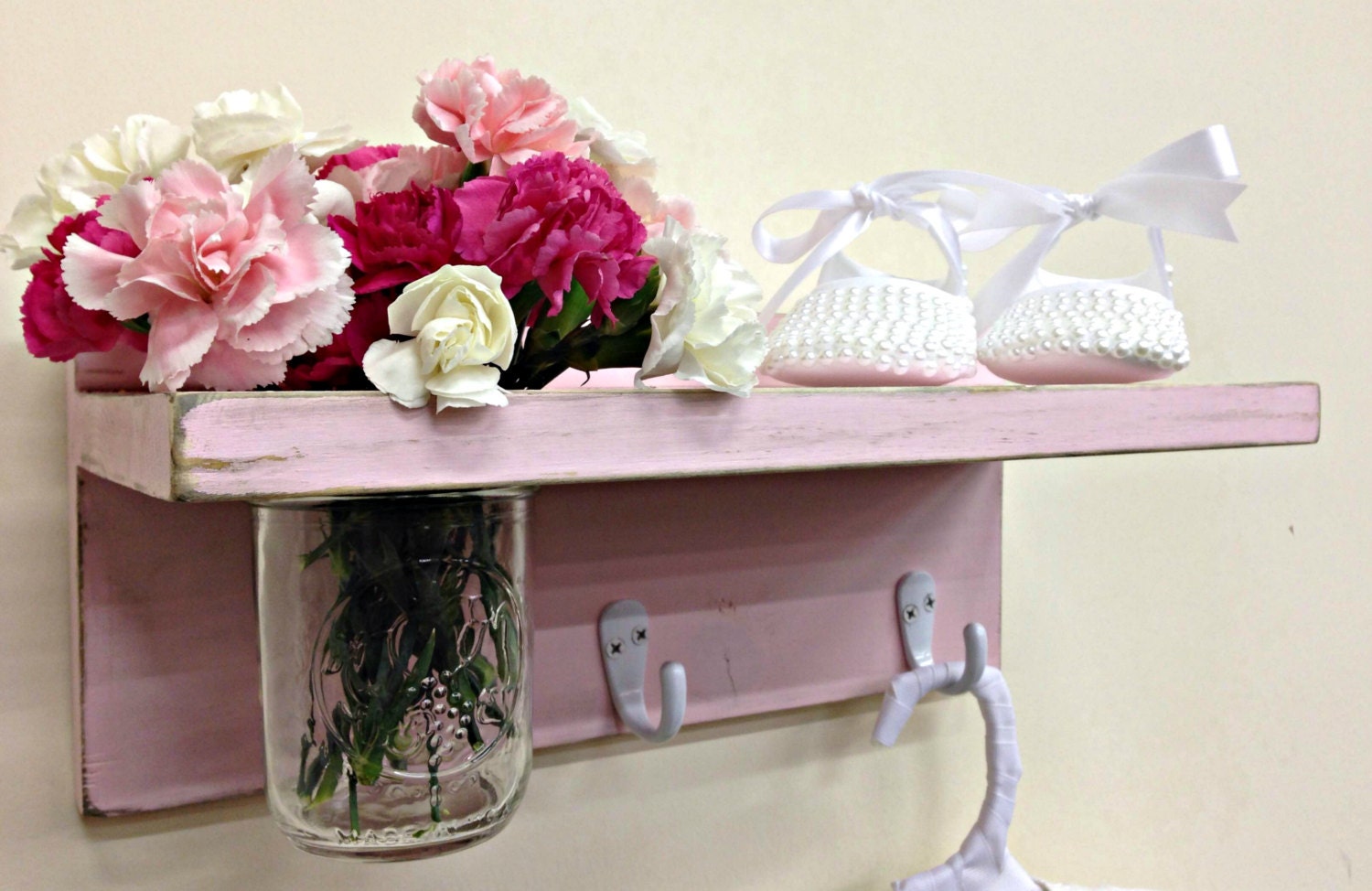 shabby chic shelf with hooks key holder mason by shabby chic shelf with hooks key holder mason by