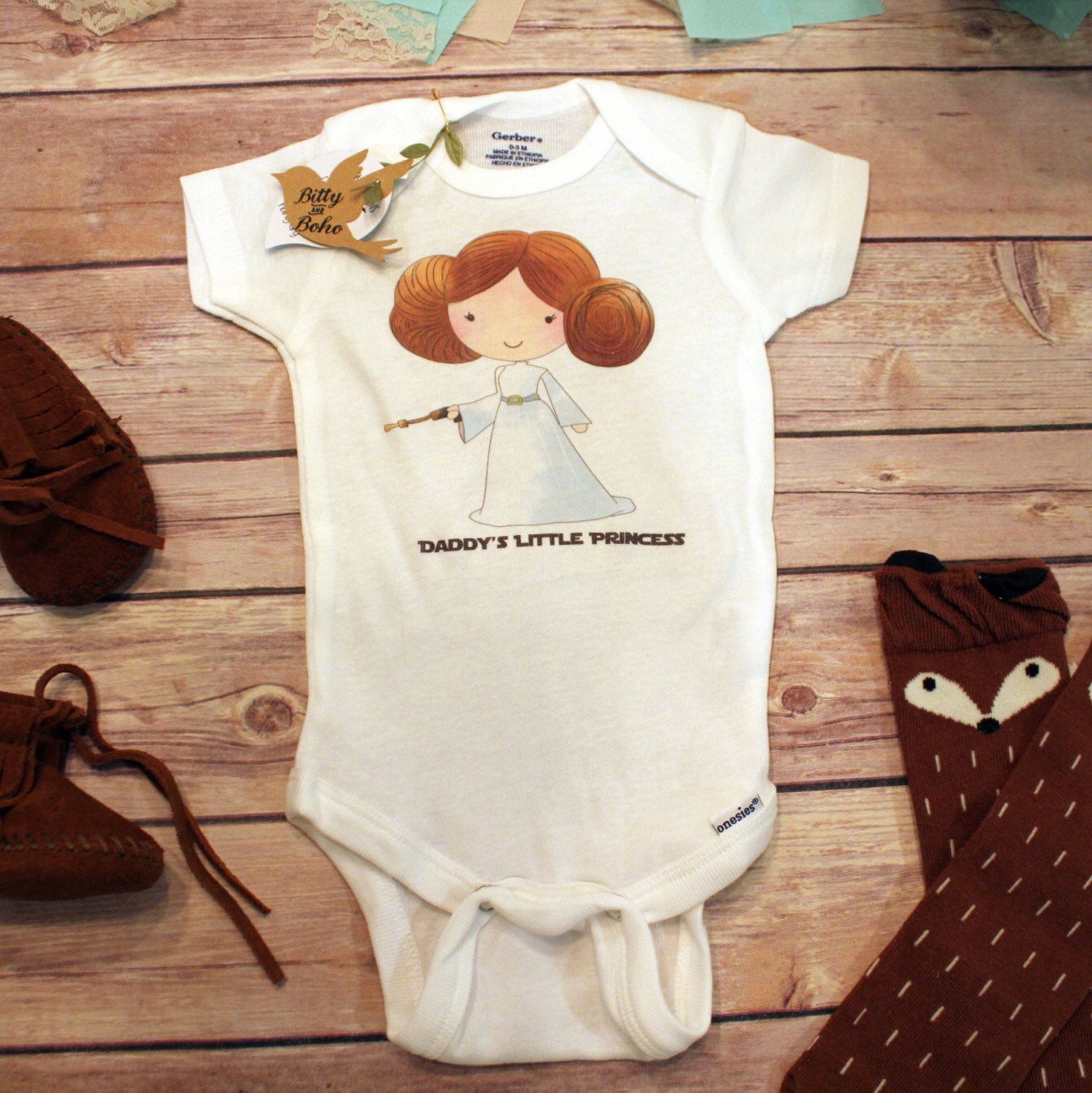 Princess Leia Onesie® Star Wars Baby Clothes by BittyandBoho