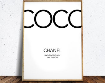Coco Chanel print, Coco Chanel quote, chanel printables , fashion illustration, Chanel print, Chanel quote, watercolor typography