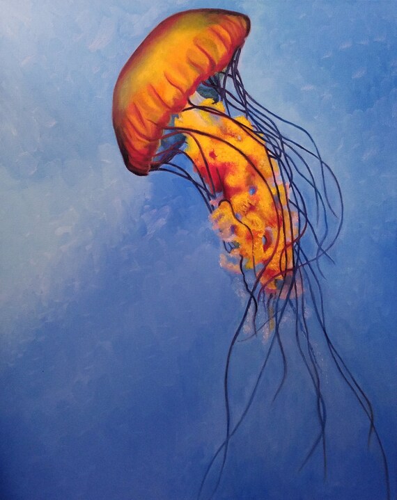 Jellyfish Oil Painting