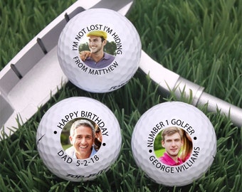 3 pcs Your Photo Personalized Golf Balls - Each golf balls will have the same photo/personalization (MIC40)