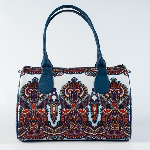 White Summer HandbagWomen Designer Handbag Fabric by MyBrightBag
