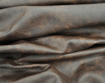 Brown Leather Hide Upholstery Whole Full Cow Hide 45 Square Feet
