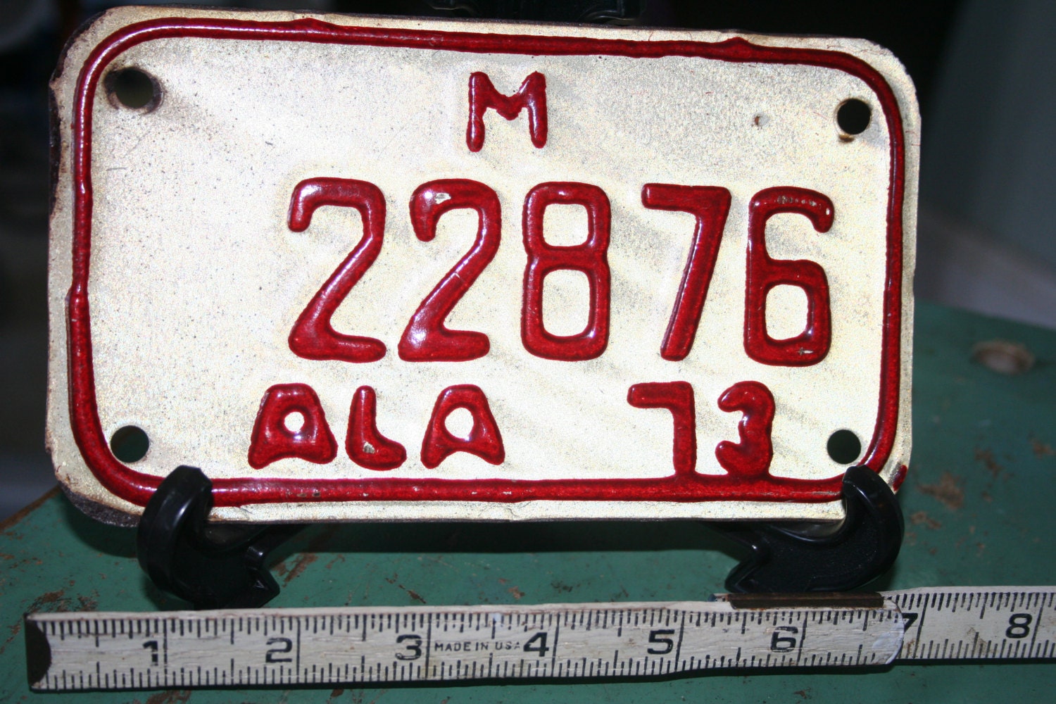 1973 Alabama Motorcycle License Plate License Tag