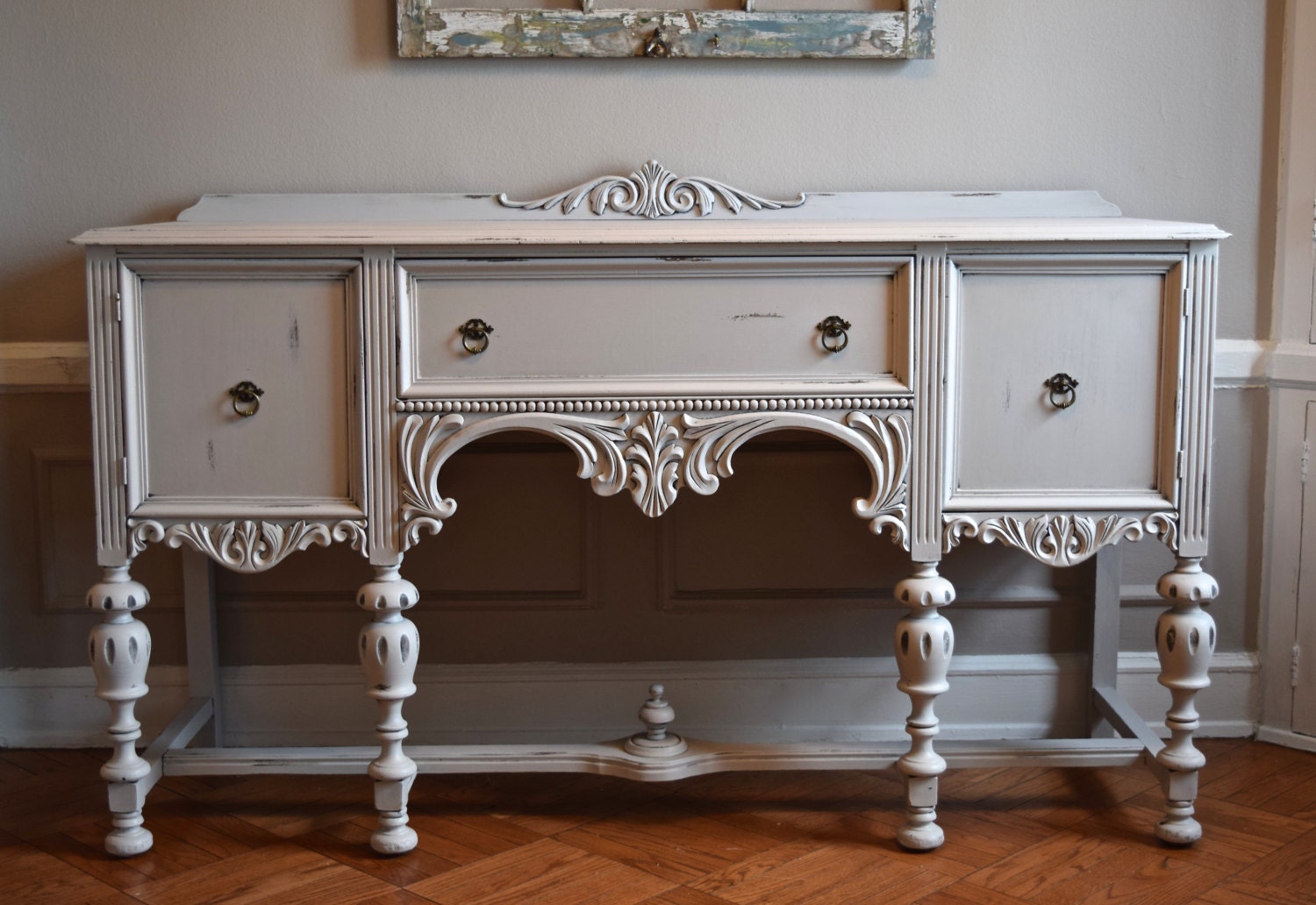 SOLD Antique Solid Wood Buffet / Sideboard