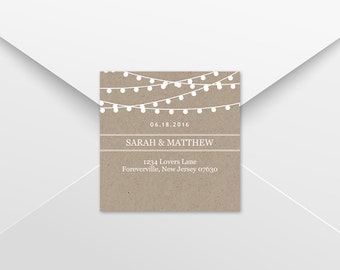 Wedding Return Address Stickers Avery Labels DIY Instant