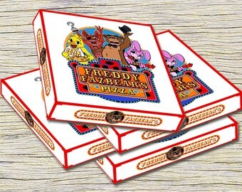 Five Nights At Freddy's Pizza Box Label Fnaf by RainbowPrintables