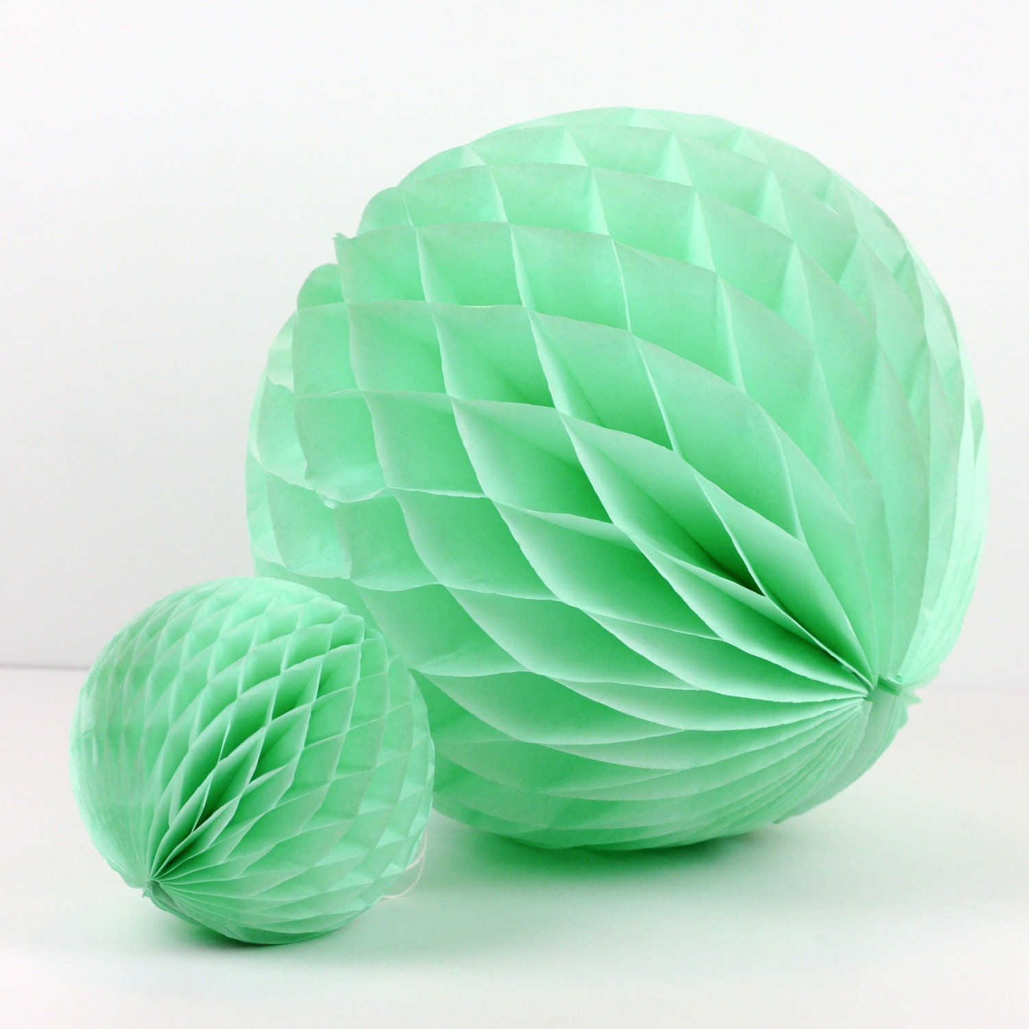 Mint Green Tissue Paper Ball 12 // Party