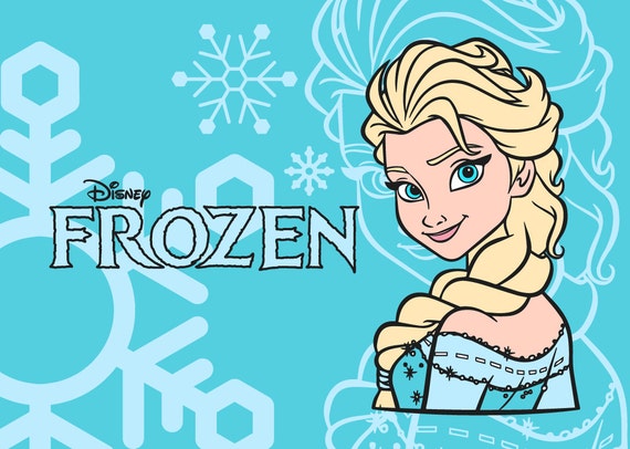 Elsa Frozen Disney vector cartoon layered cutting by ...