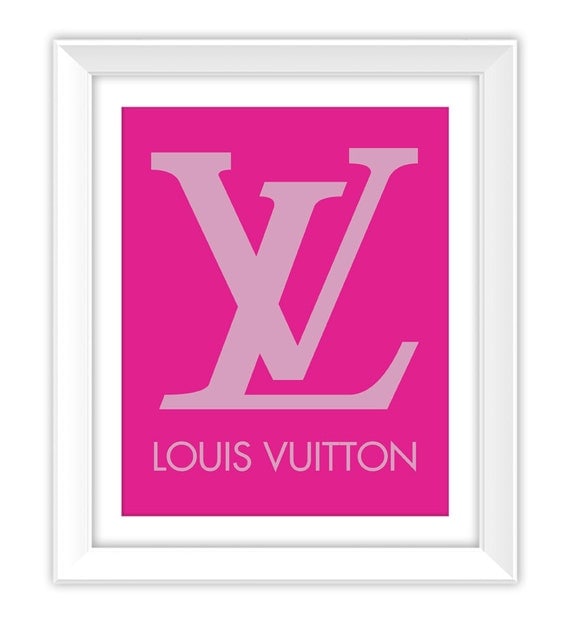 Louis Vuitton Print Pink Louis Vuitton Logo Decor by ColorLab2016