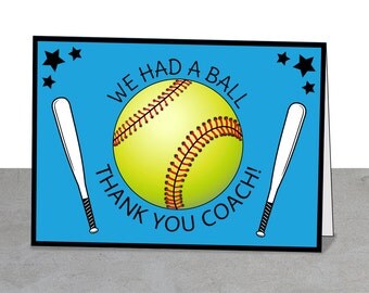 Softball card | Etsy