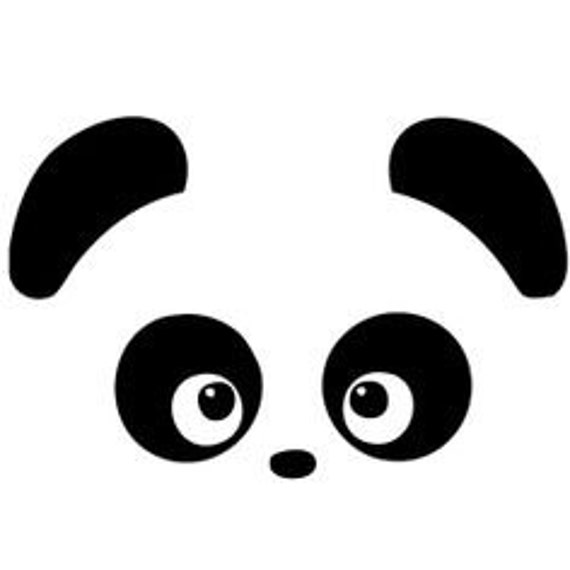 Panda decal panda face decal cute panda decal by NHVinylGraphics