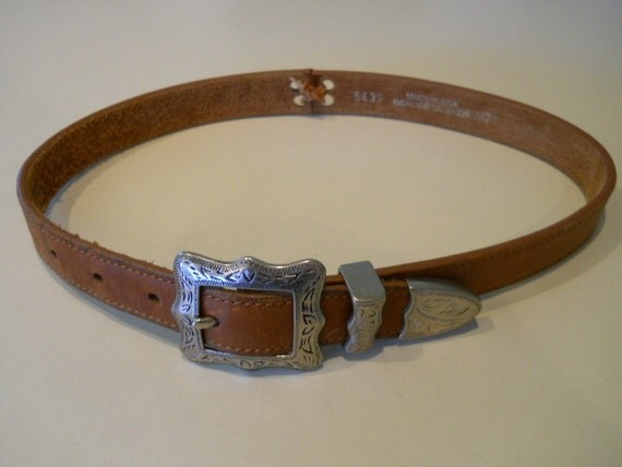 Western Hat Band Genuine Leather Antique Silver Tone by BobsBands