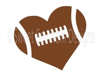 Football heart SVG DXF PDFinstant download design for cricut or silhouette