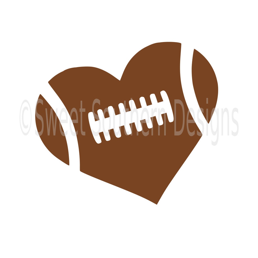 Football heart SVG instant download design for cricut or