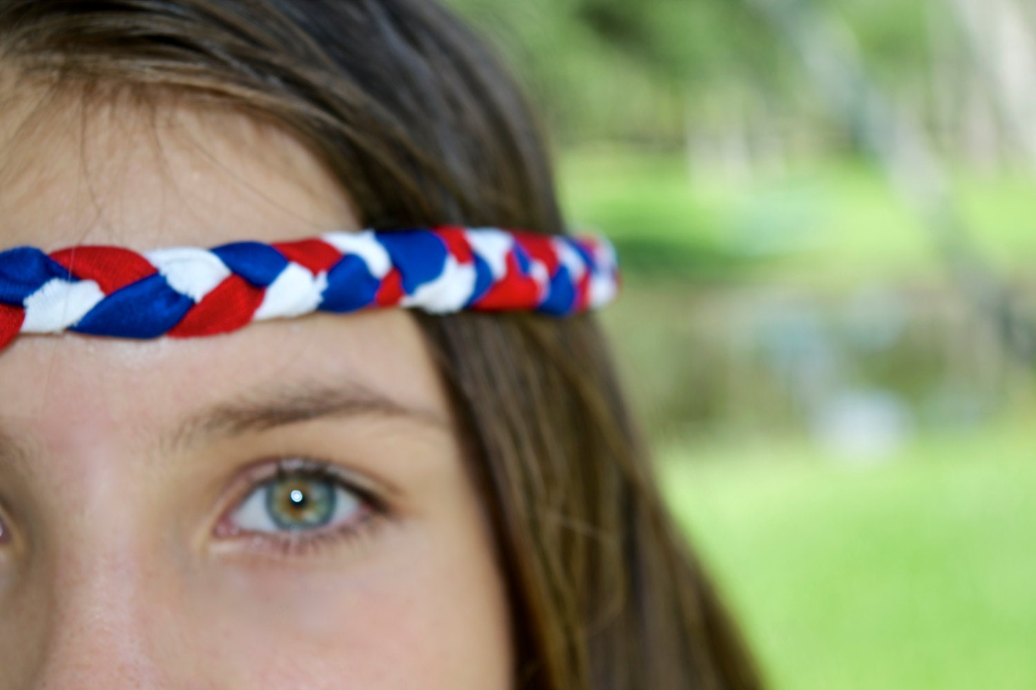 Boho Headband Braided Headband Kids Boho Headwrap Patriotic