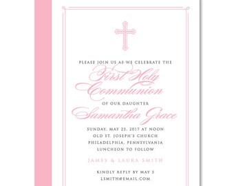 Twin First Communion Invitation Twin Boy and Girl