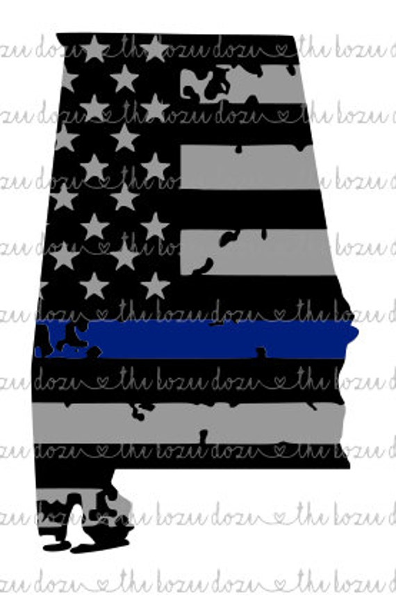 Download State of Alabama Distressed Flag w/ Thin Blue Line SVG