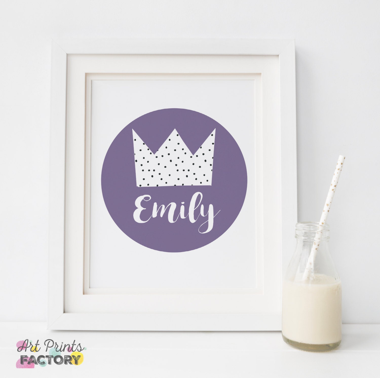 custom name CROWN Name print Name printable Girly princess