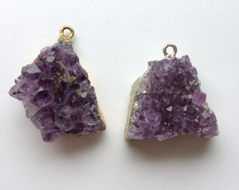 Raw Amethyst pendant