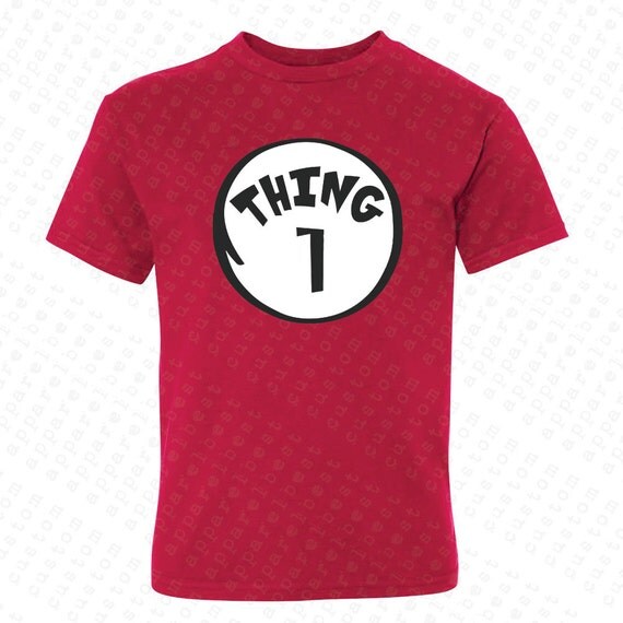 Thing 1 Youth T-shirt Family Set Thing Shirt Thing 2 Shirt