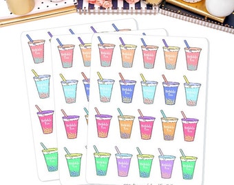 Bubble Tea Planner Sticker