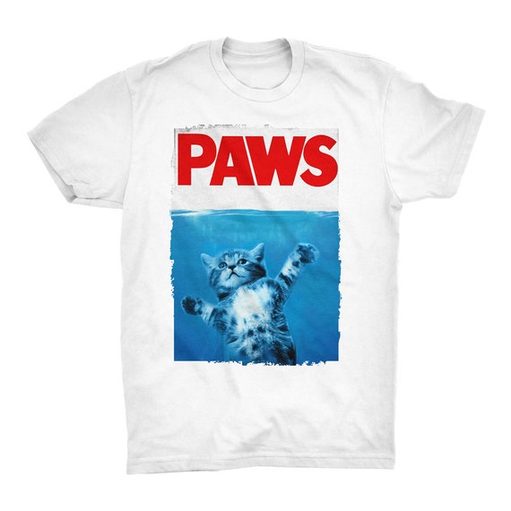 paws cat shirt jaws