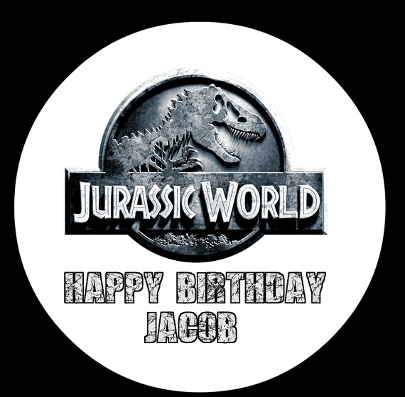 JURASSIC WORLD Park 8 Round Circle Edible Frosting Icing