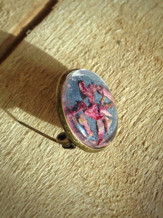 large flower lapel pin