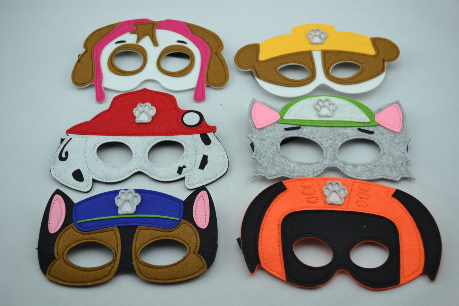 Paw Patrol Felt Masks Kids Boy Or Girl By Cammyscostumes On Etsy