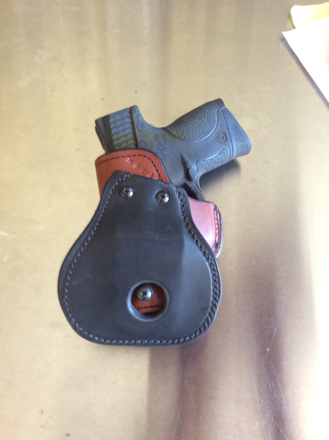 S&W MP9/40 Compact Leather Paddle Holster