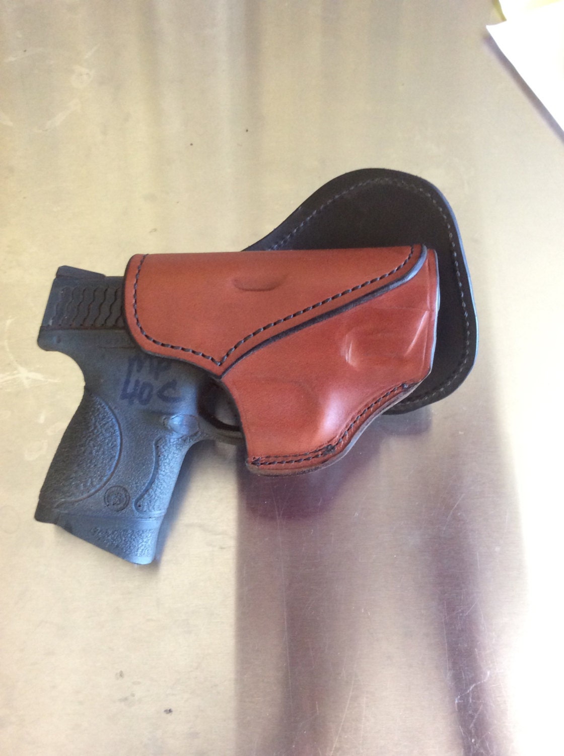 S&W MP9/40 Compact Leather Paddle Holster