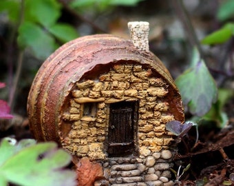 Enchanted Story Garden and Terrarium Barrel Fairy House Outdoor Decor Fairy Supply