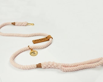 Rope Dog Leash,Pastel Pink color Pet Leash