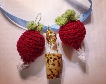 Chrochet Radish Earrings
