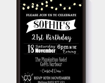 Boys 21St Invitations 6