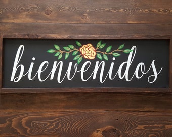 Items similar to Bienvenidos A Nuestra Casa wall decal, Spanish wall ...