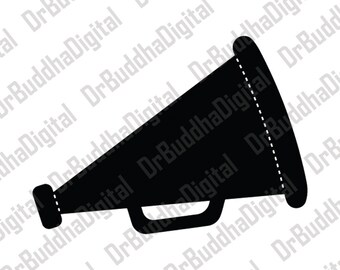 Cheer Megaphone SVG Collection - Cheerleading Megaphone DXF - Cheerleading Clipart - SVG Files for Silhouette Cameo or Cricut