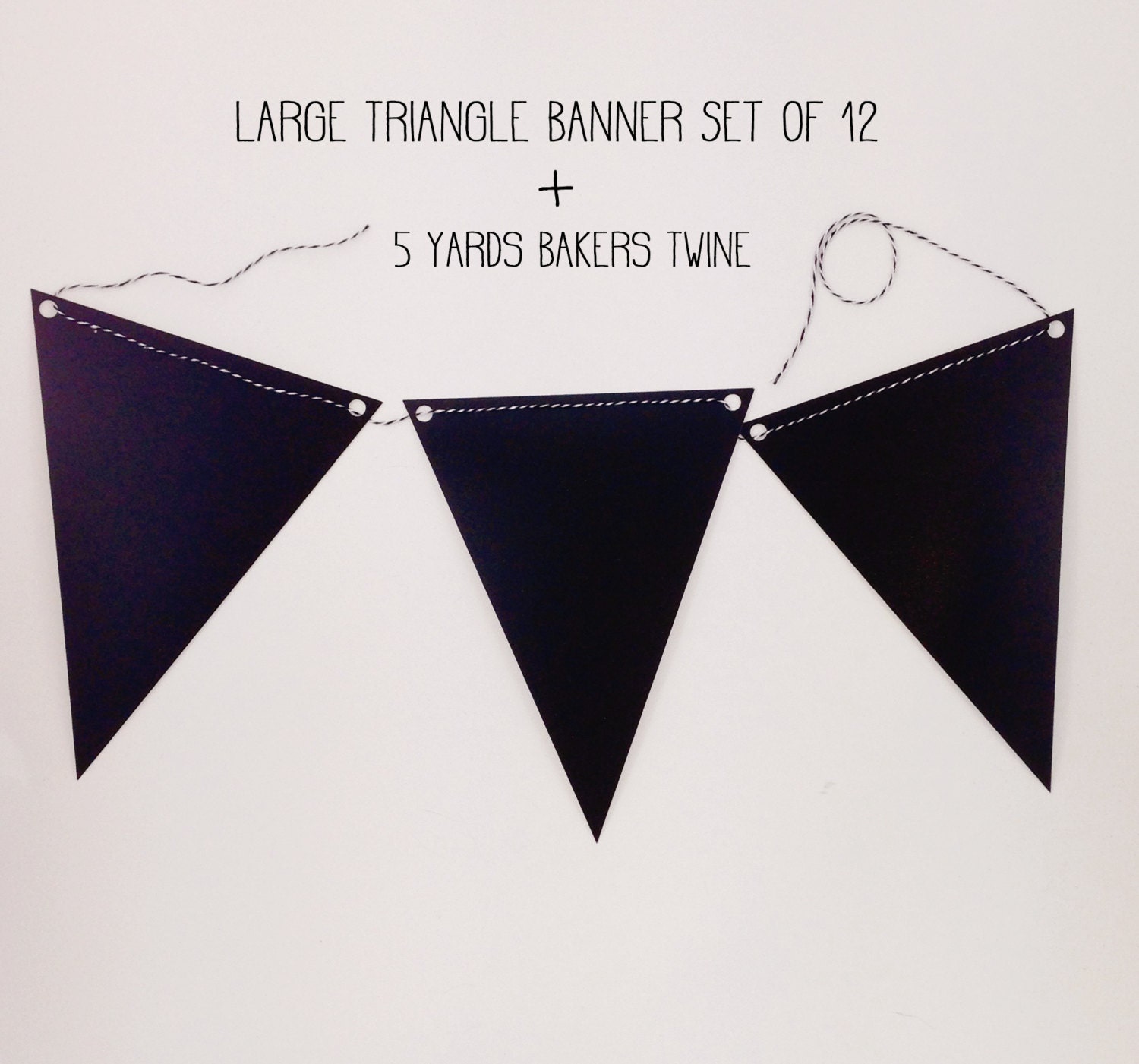 Chalkboard Large Triangle Banner Pennant Banner Triangle