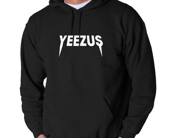 Yeezus Hoodie Kanye West Hip Hop Classic Yeezy New Sweatshirt Adult Pullover Hooded Chicago Rapper K. West Yeezys Tour White Logo Unisex