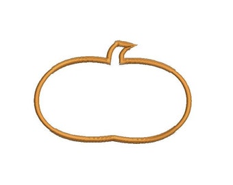 6 sizes - Pumpkin Applique Embroidery Design, Pumpkin Embroidery Design, Halloween Applique Design, Instant Download, Thanksgiving Applique