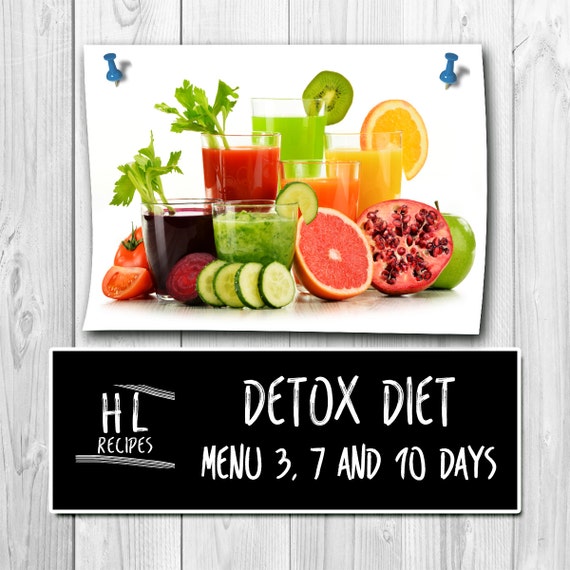 Ebook Detox Diet Menu 3 7 and 10 days by HealthyLifeRecipes